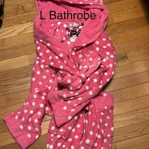 Pink Polka Dot Bathrobe